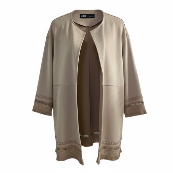 Zara Jackets & Blazers - Zara jacket, boho chic and Coachella vibes! Size L never worn. Fringe